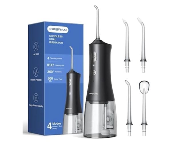 Operan Water Flossers for Teeth Cleaning Upgraded 300ml Cordless Water Pick 